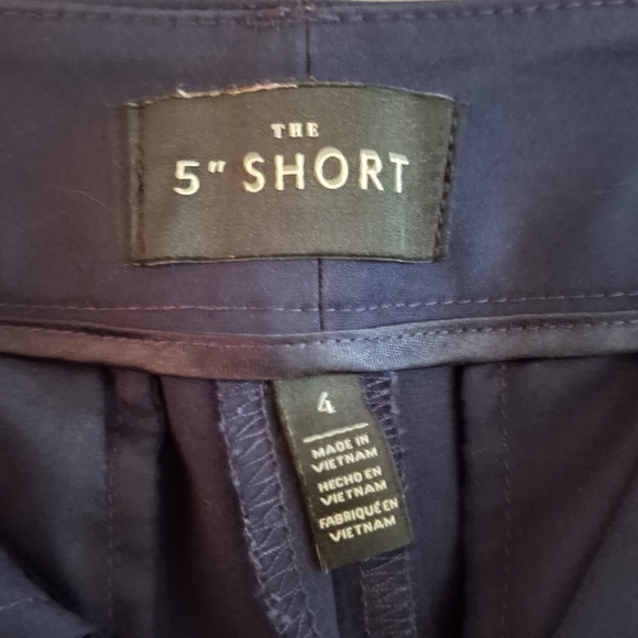 The 5" Short Women's Navy Blue Dress Bermuda Shorts Cotton Blend - Picture 6 of 9